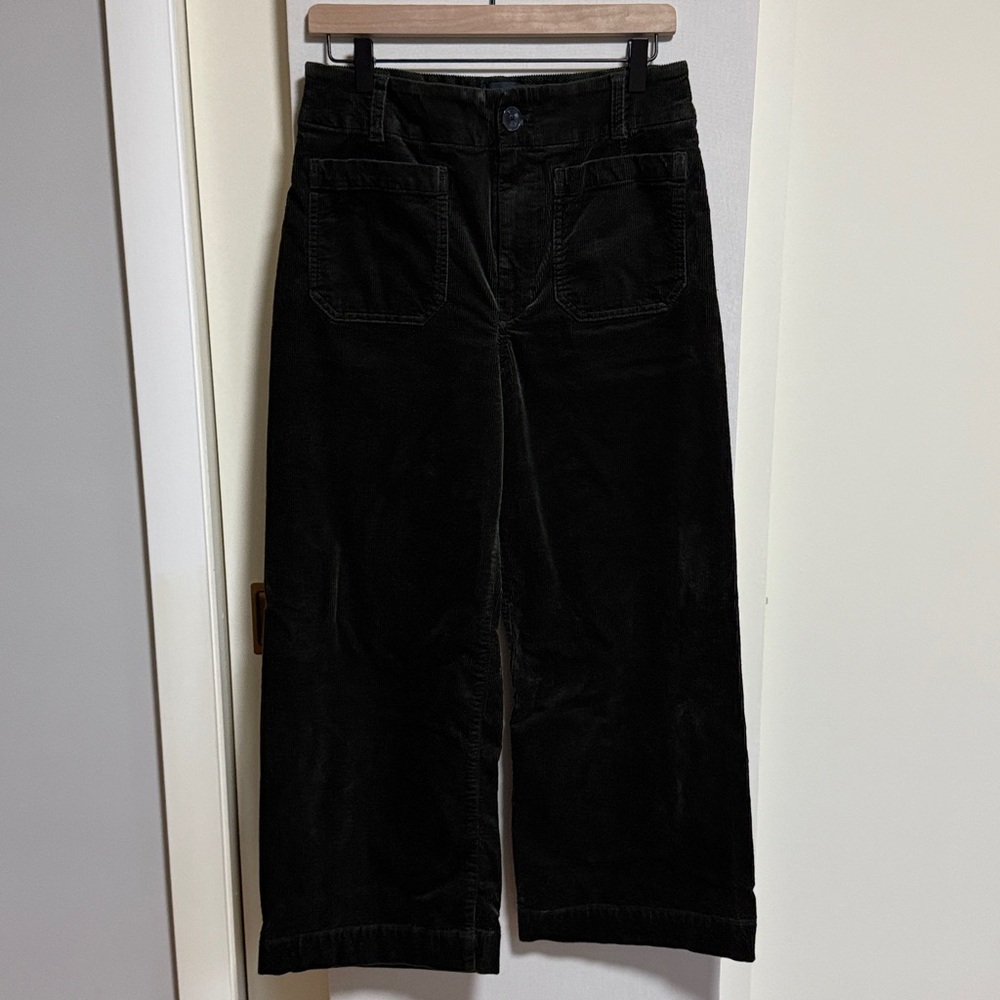 Anthropologie Maeve Dark Green Corduroy Pants